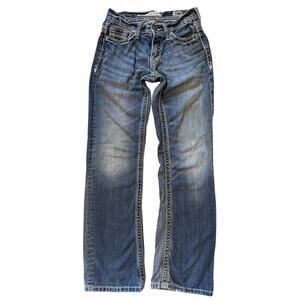 BKE Carter low Rise Bootcut Jeans 27 Y2K thick Stitch